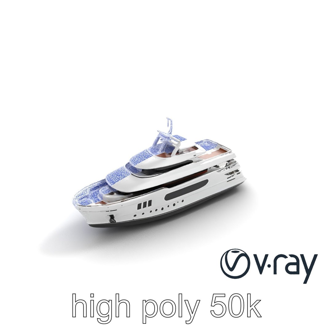 Expedition-Class Superyacht 3D Model – Low Poly PBR Asset for Games - View 29