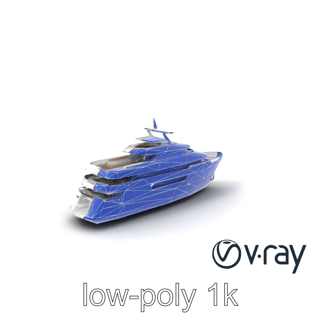 Expedition-Class Superyacht 3D Model – Low Poly PBR Asset for Games - View 30