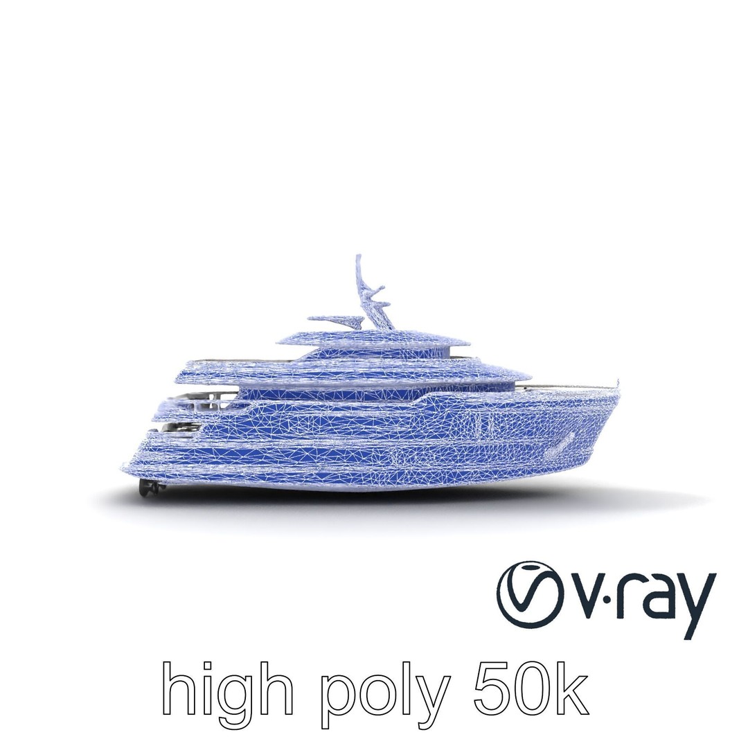 Expedition-Class Superyacht 3D Model – Low Poly PBR Asset for Games - View 31
