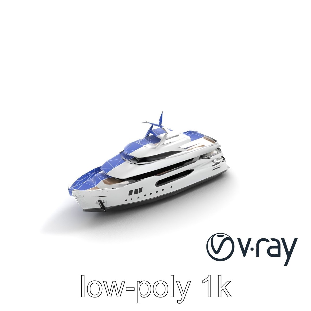 Expedition-Class Superyacht 3D Model – Low Poly PBR Asset for Games - View 32