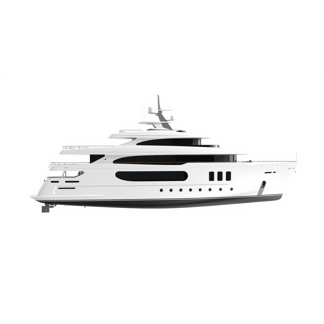 Expedition-Class Superyacht 3D Model – Low Poly PBR Asset for Games - View 5