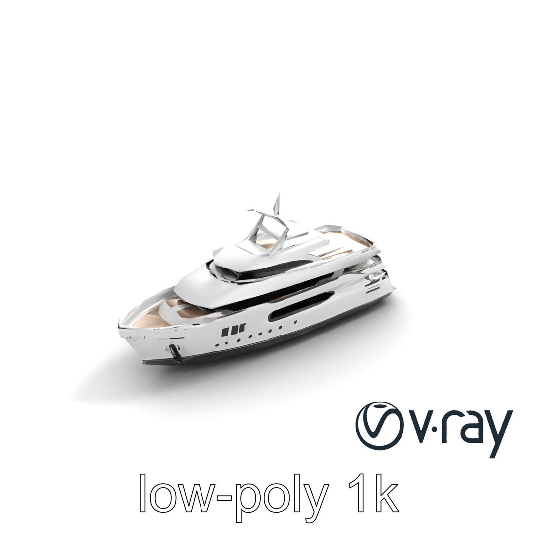 Expedition-Class Superyacht 3D Model – Low Poly PBR Asset for Games - View 8