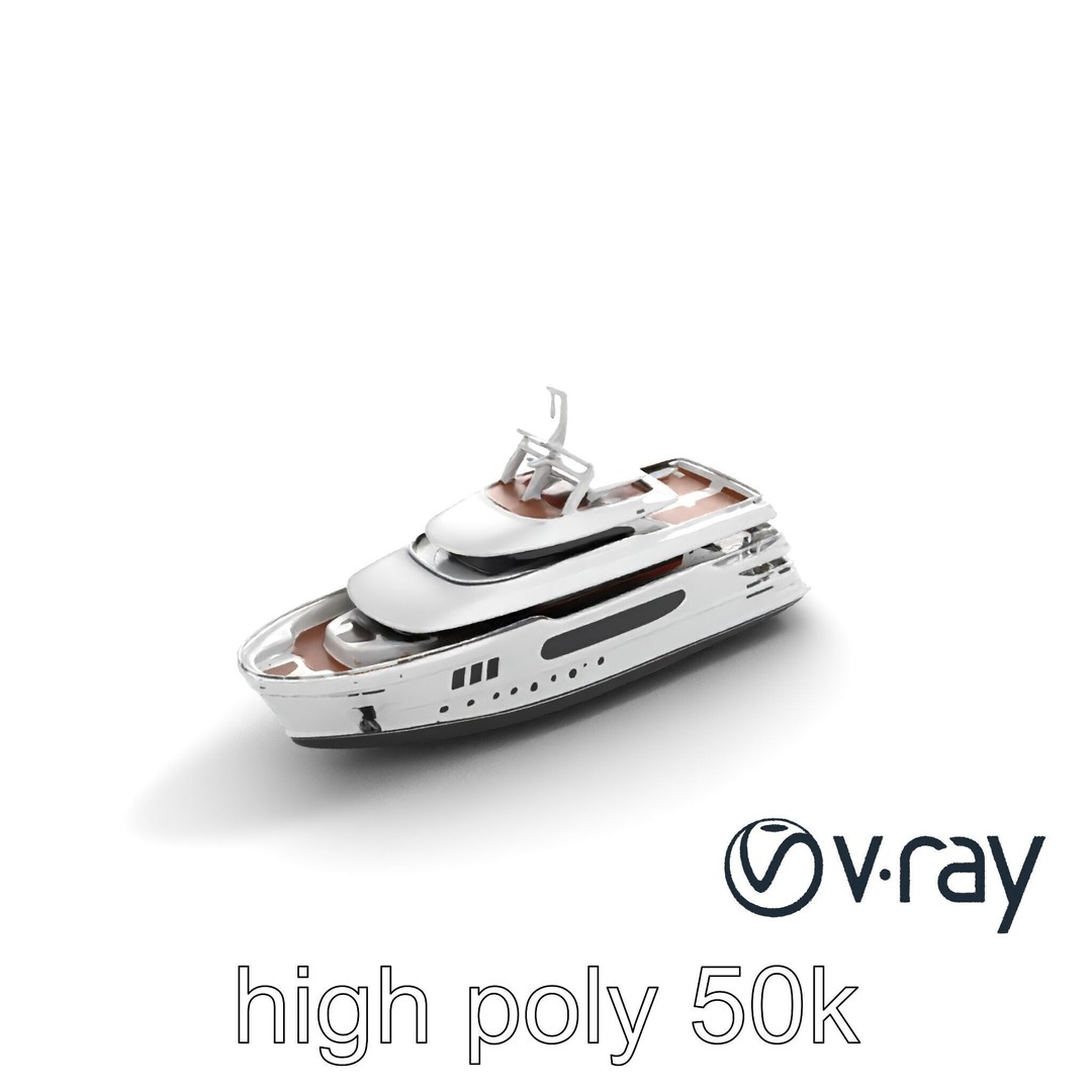 Expedition-Class Superyacht 3D Model – Low Poly PBR Asset for Games - View 9