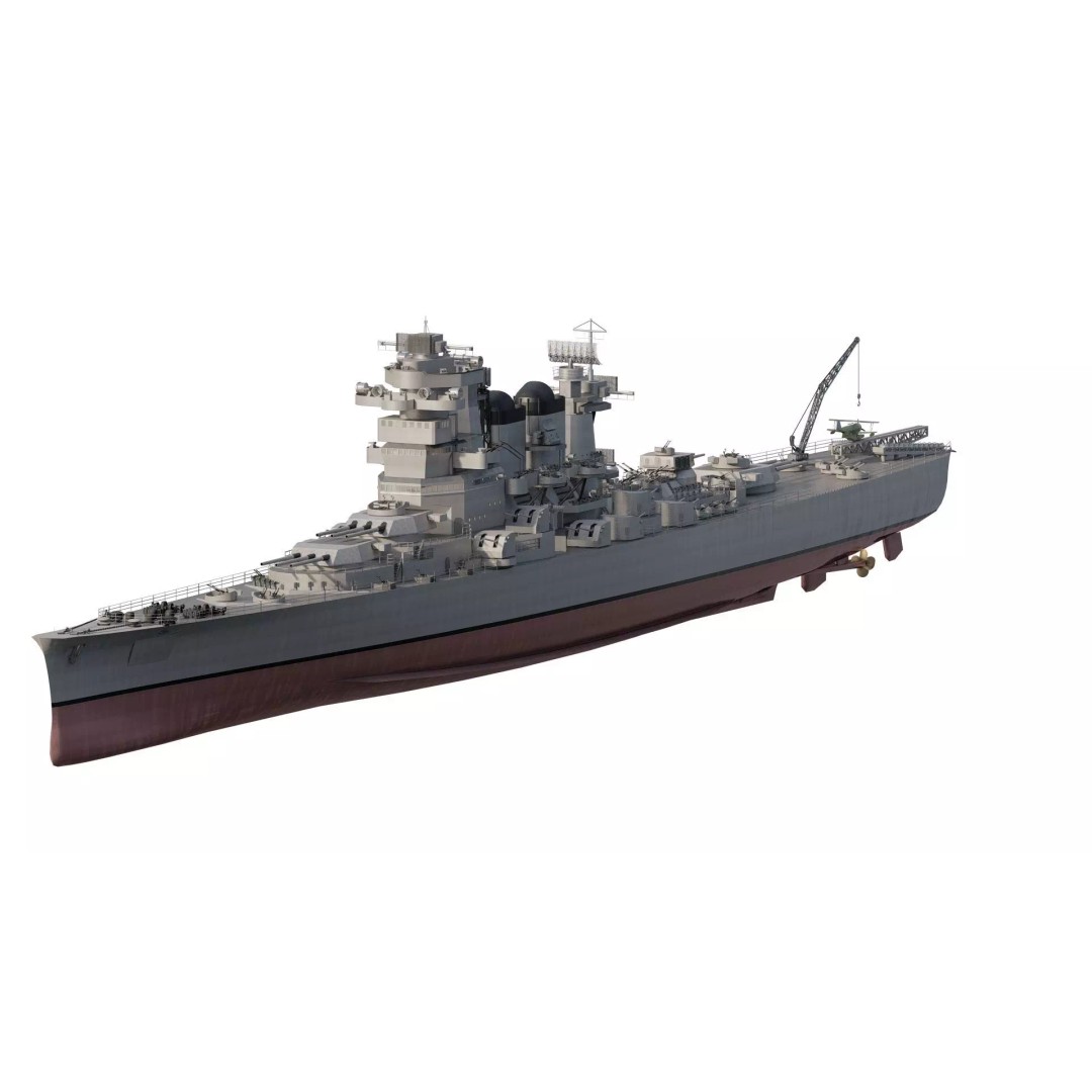 WW2 US Navy Heavy Cruiser 3D Model – High Poly PBR Asset, Lumion - View 2