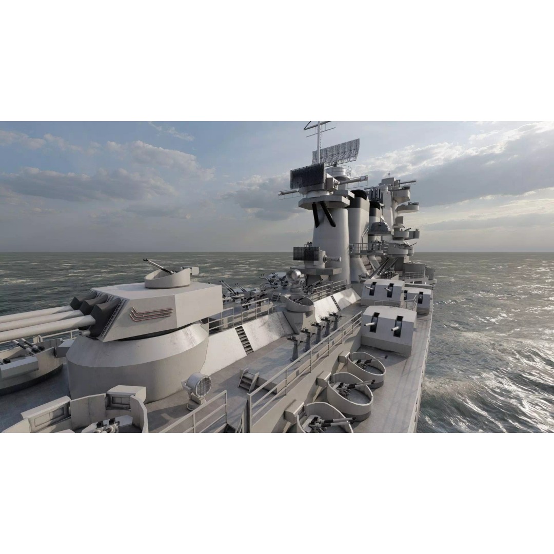 WW2 US Navy Heavy Cruiser 3D Model – High Poly PBR Asset, Lumion - View 20