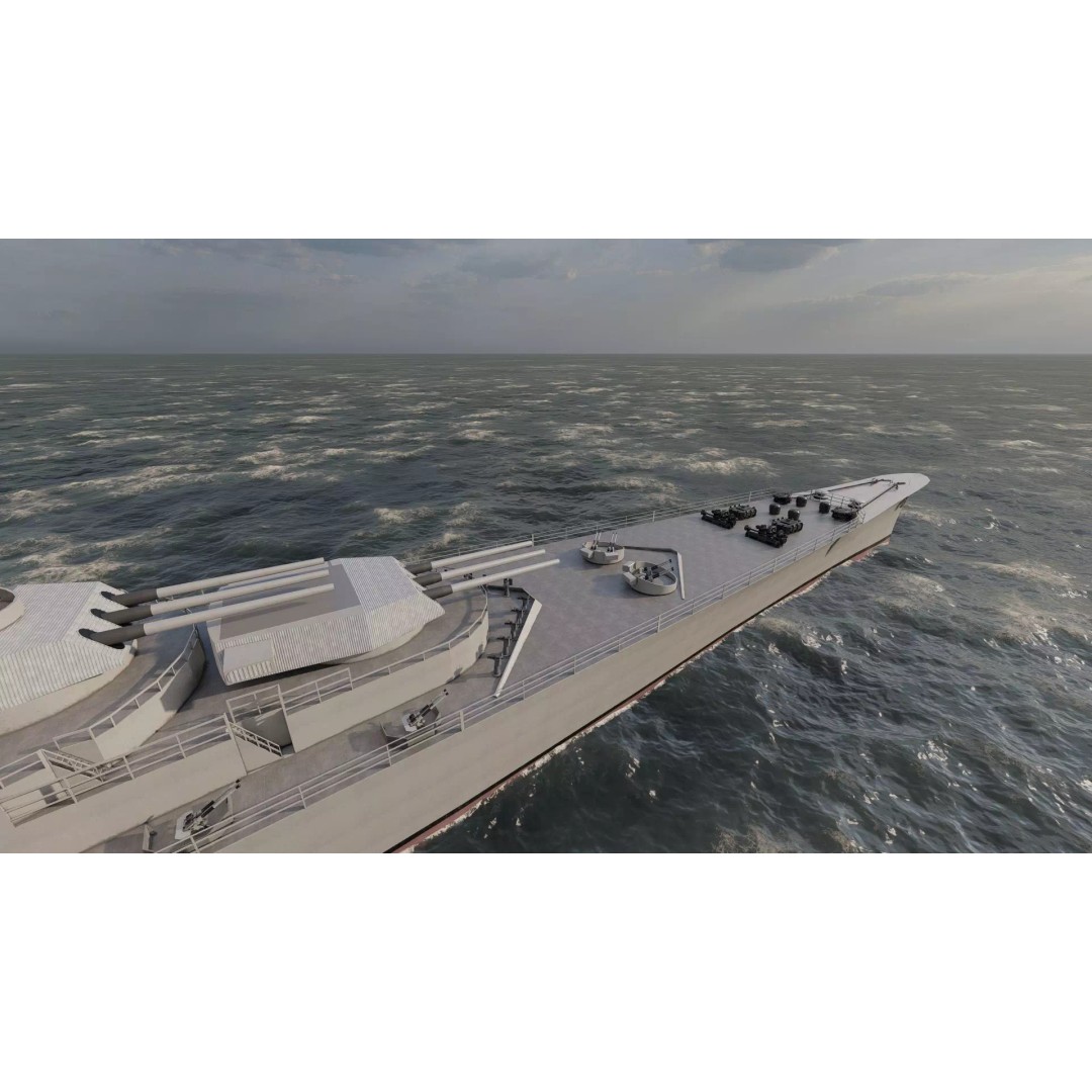 WW2 US Navy Heavy Cruiser 3D Model – High Poly PBR Asset, Lumion - View 23
