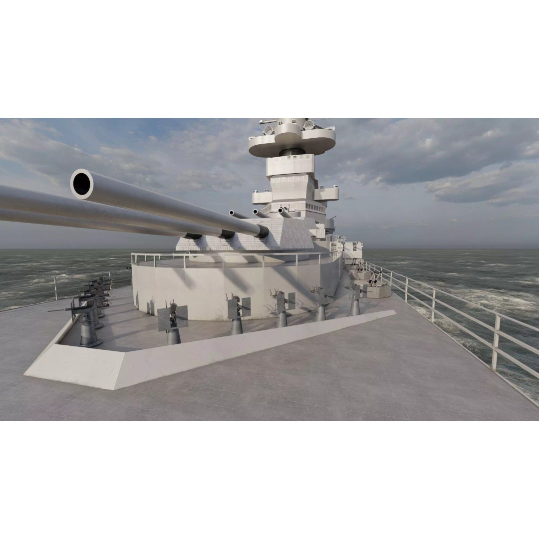 WW2 US Navy Heavy Cruiser 3D Model – High Poly PBR Asset, Lumion - View 26