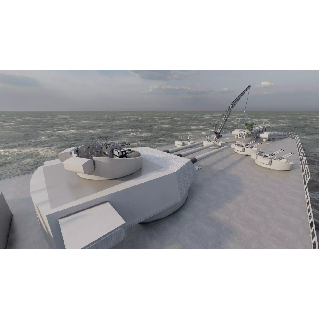 WW2 US Navy Heavy Cruiser 3D Model – High Poly PBR Asset, Lumion - View 36