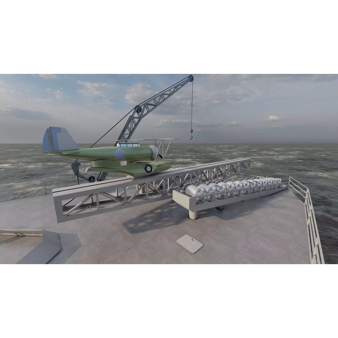 WW2 US Navy Heavy Cruiser 3D Model – High Poly PBR Asset, Lumion - View 38