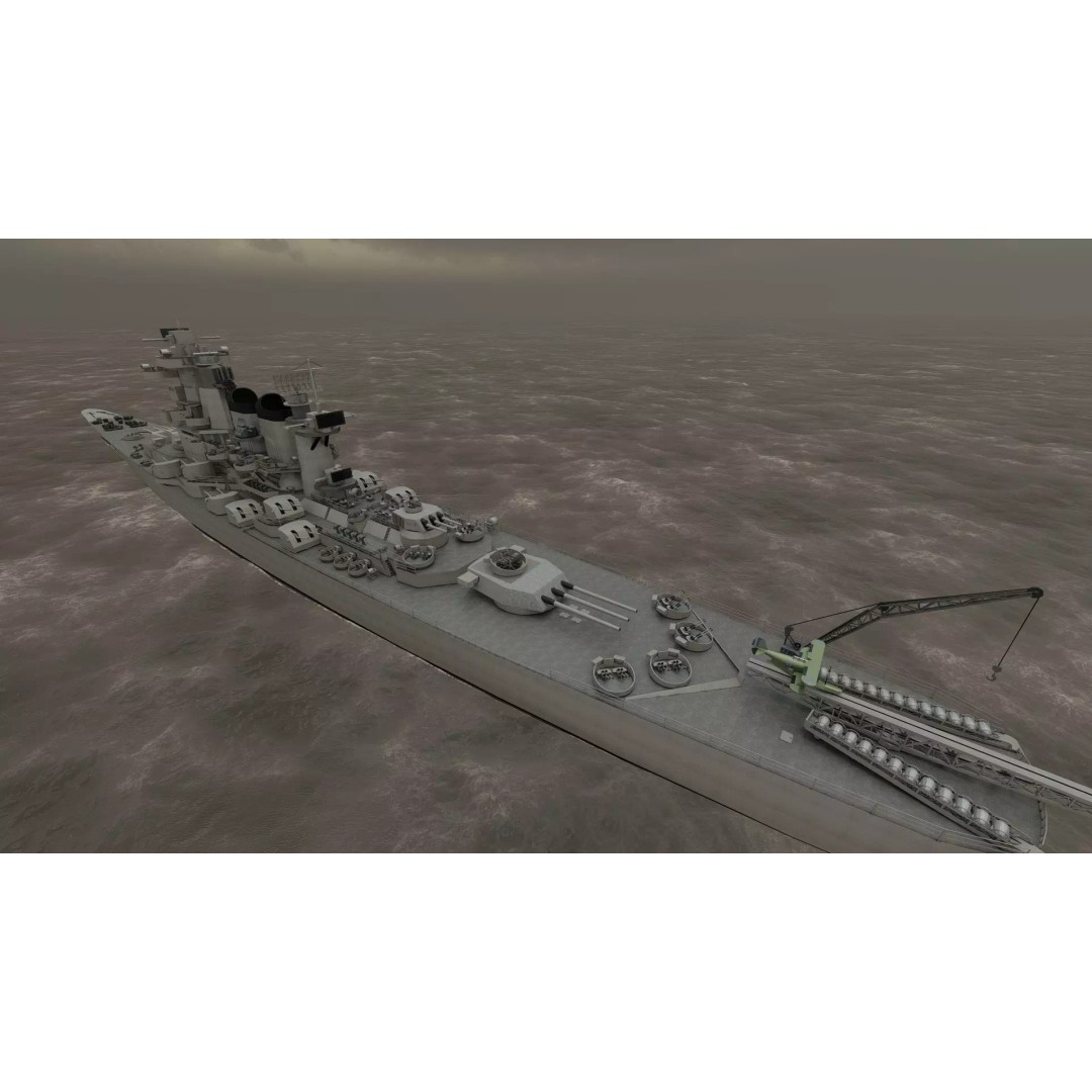WW2 US Navy Heavy Cruiser 3D Model – High Poly PBR Asset, Lumion - View 39