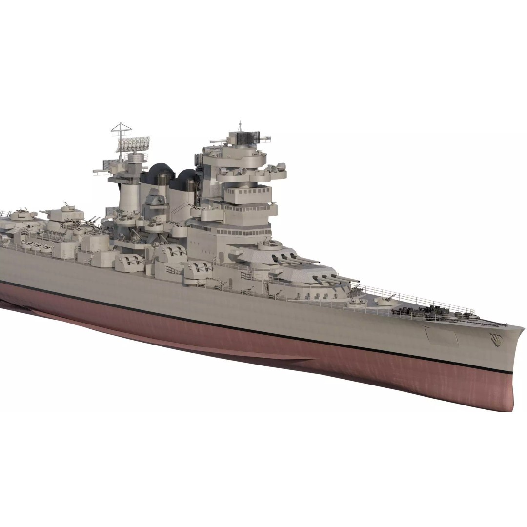 WW2 US Navy Heavy Cruiser 3D Model – High Poly PBR Asset, Lumion - View 5