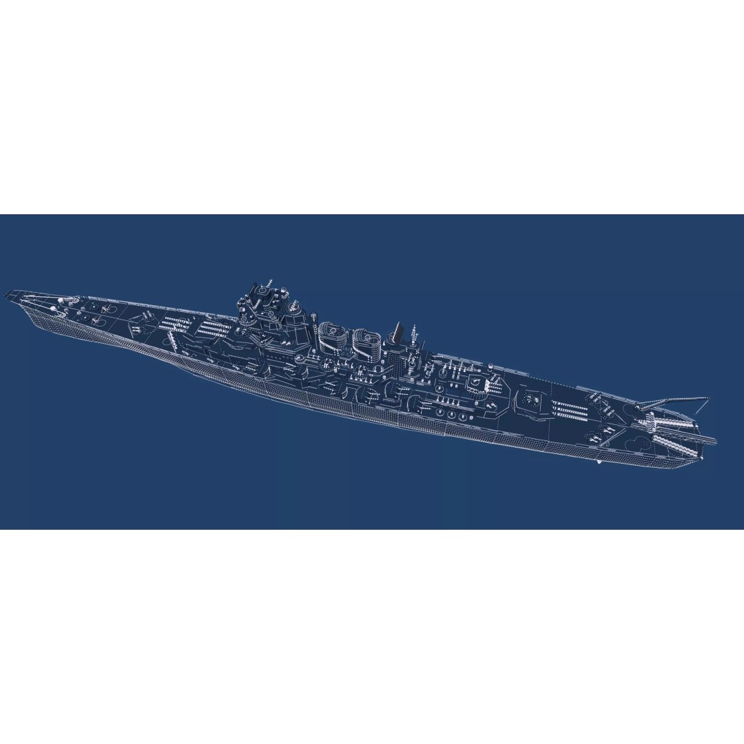 WW2 US Navy Heavy Cruiser 3D Model – High Poly PBR Asset, Lumion - View 50