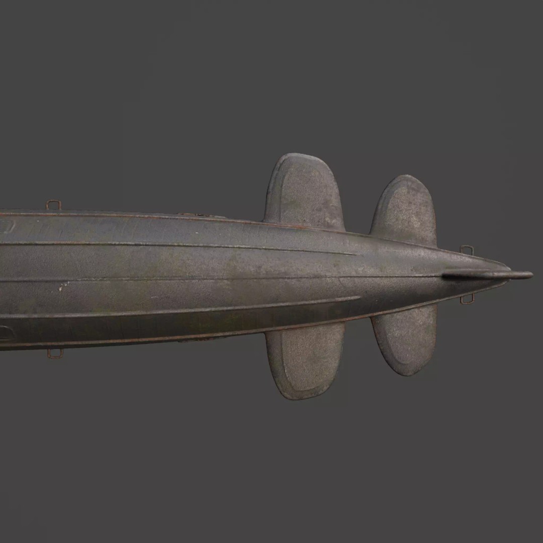 Naval Submarine 3D Model – High-Detail PBR Game Ready Asset, FBX - View 13