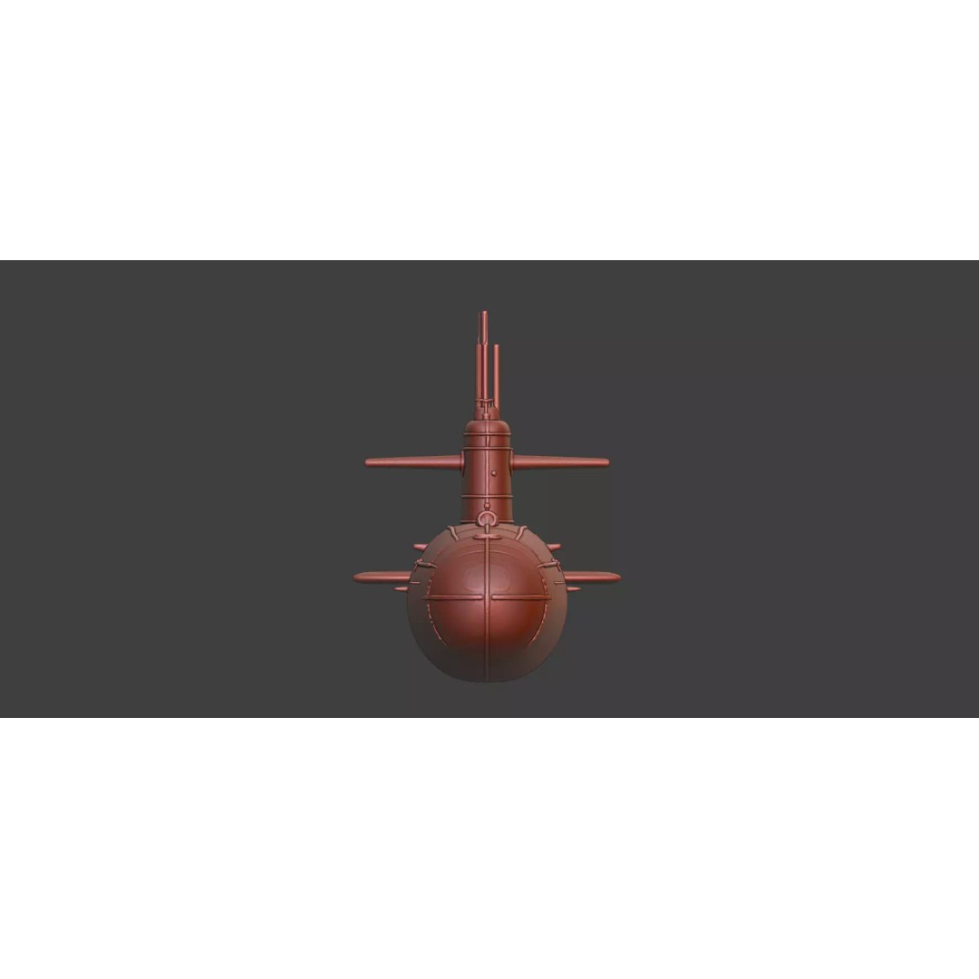 Naval Submarine 3D Model – High-Detail PBR Game Ready Asset, FBX - View 15