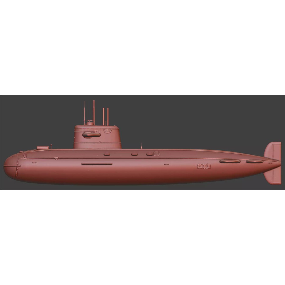 Naval Submarine 3D Model – High-Detail PBR Game Ready Asset, FBX - View 16
