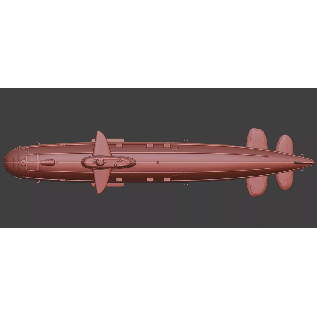 Naval Submarine 3D Model – High-Detail PBR Game Ready Asset, FBX - View 17