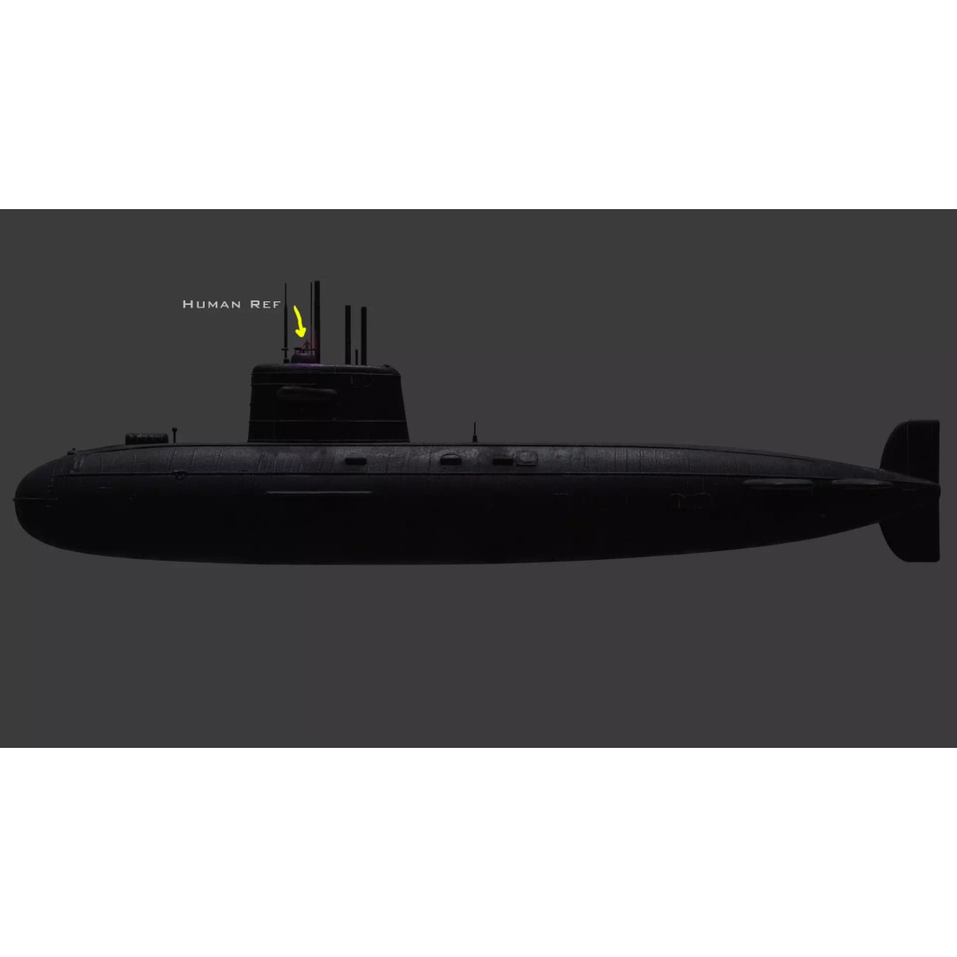 Naval Submarine 3D Model – High-Detail PBR Game Ready Asset, FBX - View 5