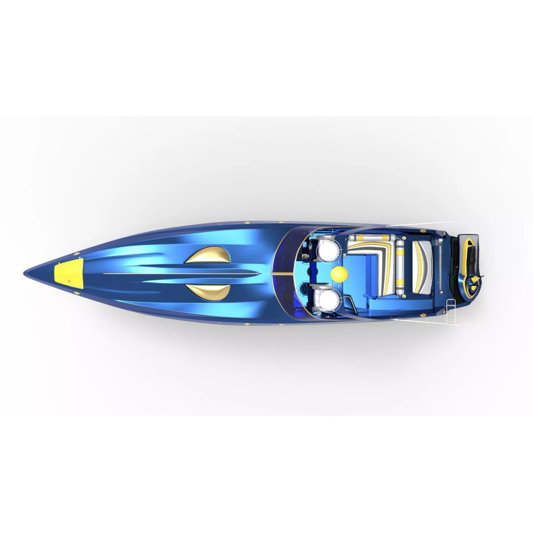 Sunseeker 18-Meter Yacht 3D Model – Low Poly Game Asset, FBX - View 7