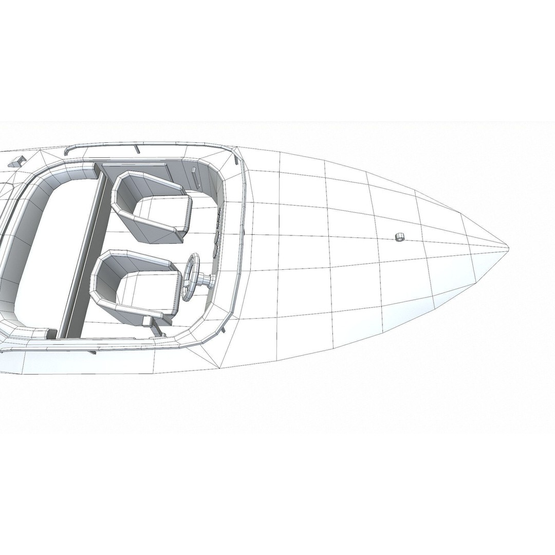 Speedboat 3D Model – Low Poly PBR Game Asset, FBX, OBJ