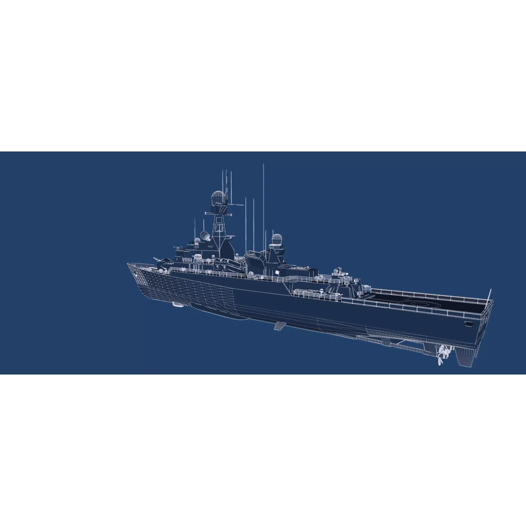 Advanced Corvette 3D Model – Military Watercraft, PBR Textured, Lumion Ready