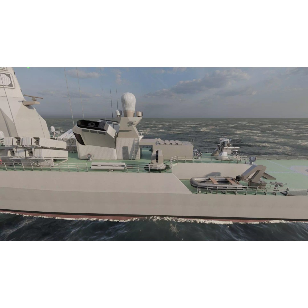 Advanced Corvette 3D Model – Military Watercraft, PBR Textured, Lumion Ready - View 13