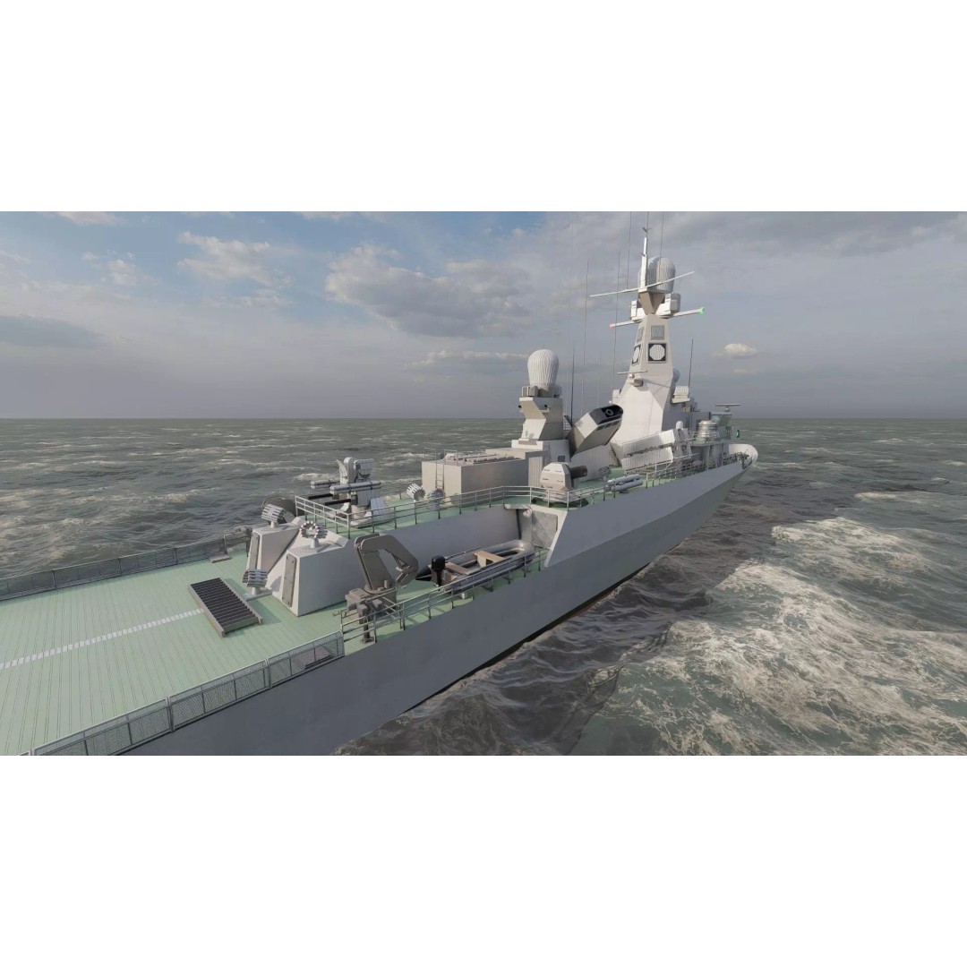 Advanced Corvette 3D Model – Military Watercraft, PBR Textured, Lumion Ready - View 17