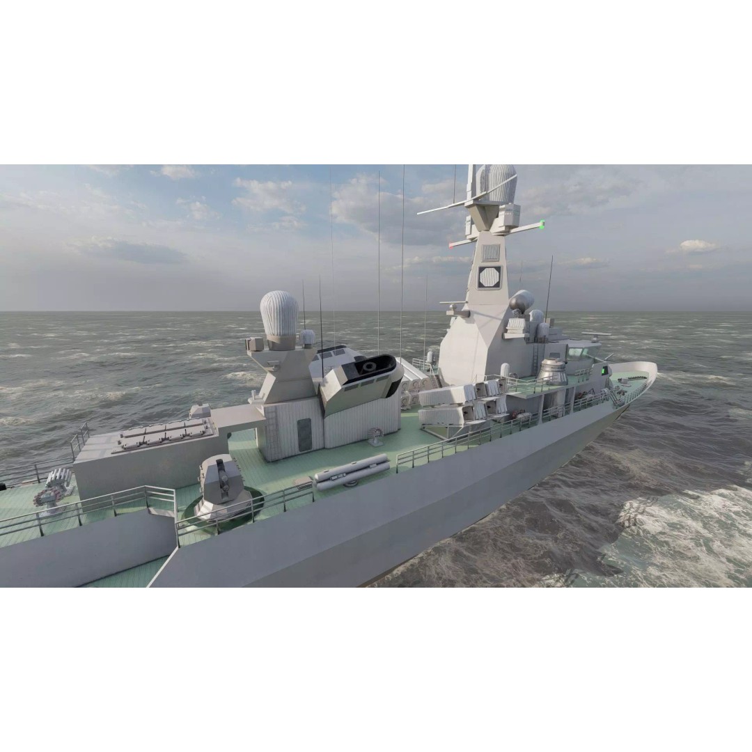 Advanced Corvette 3D Model – Military Watercraft, PBR Textured, Lumion Ready - View 18