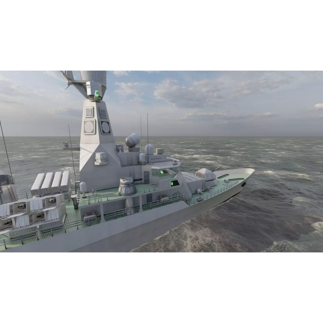 Advanced Corvette 3D Model – Military Watercraft, PBR Textured, Lumion Ready - View 19