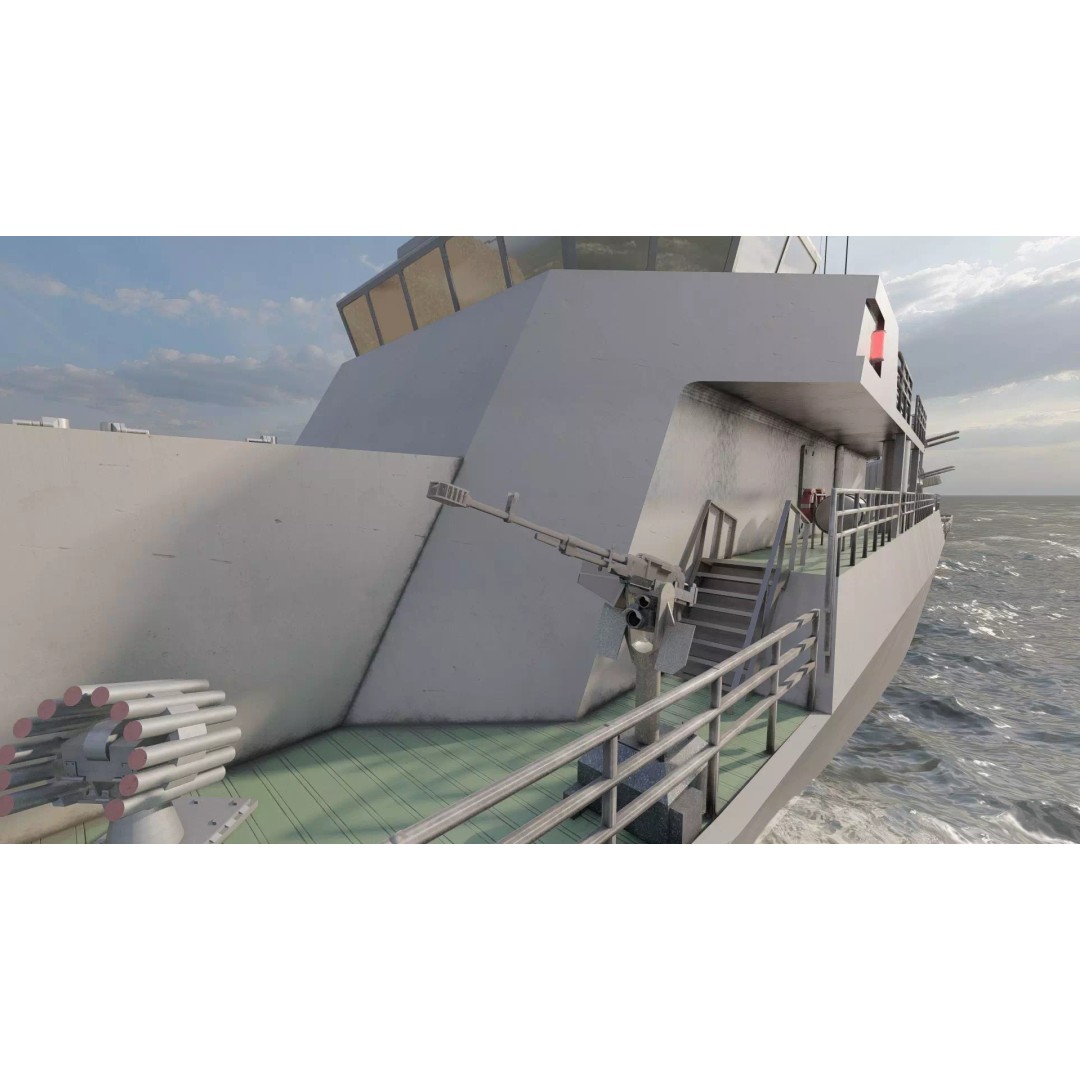 Advanced Corvette 3D Model – Military Watercraft, PBR Textured, Lumion Ready - View 24