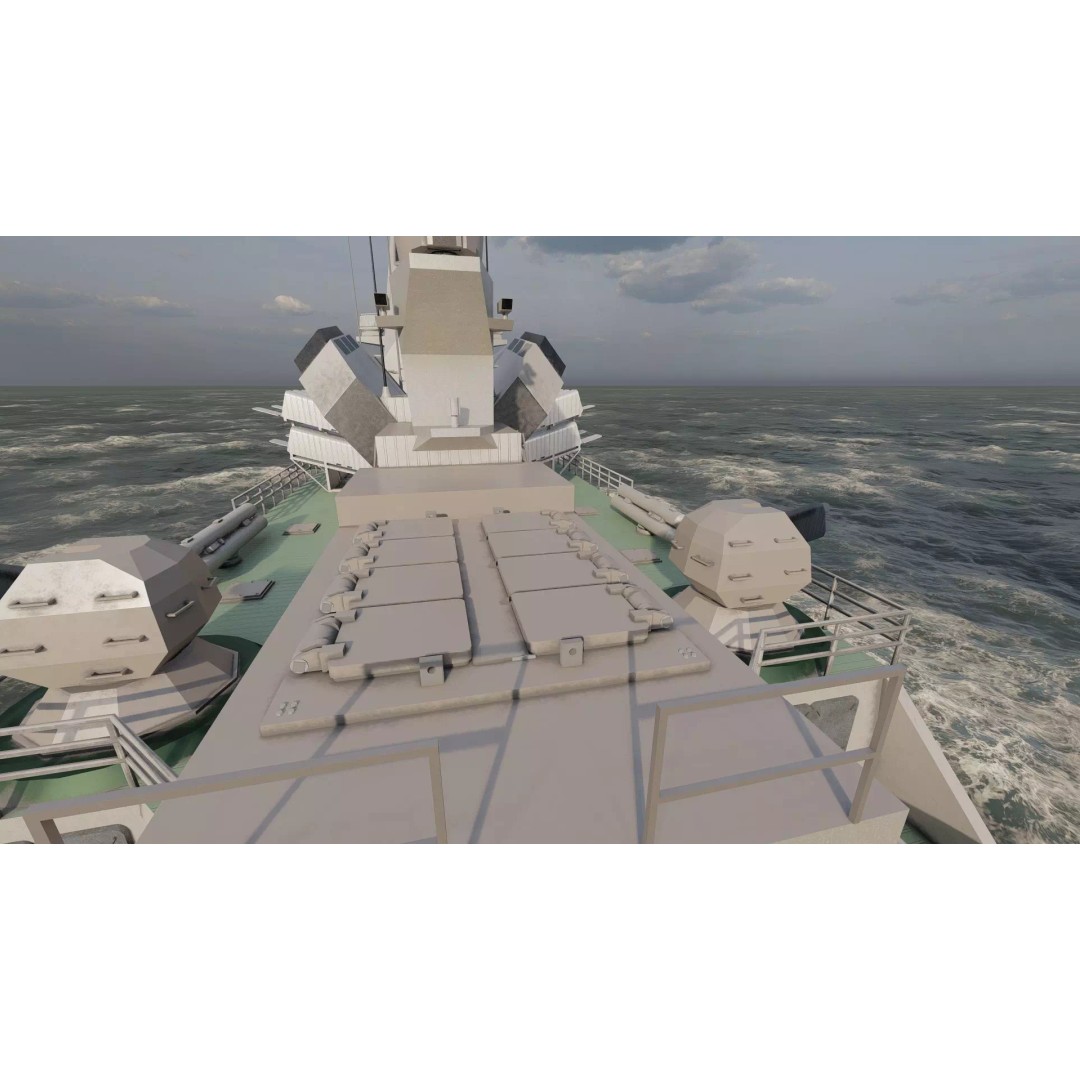 Advanced Corvette 3D Model – Military Watercraft, PBR Textured, Lumion Ready - View 35