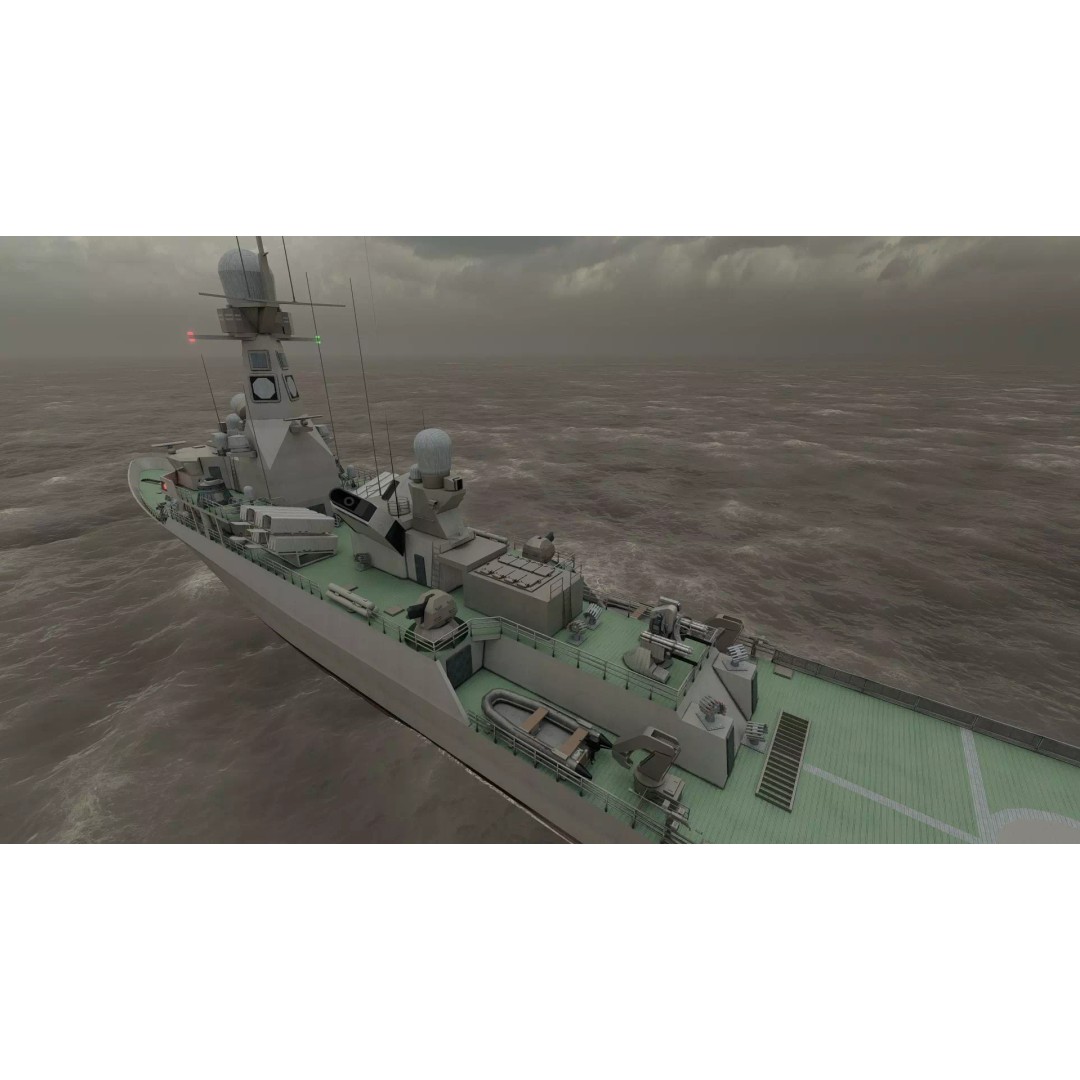 Advanced Corvette 3D Model – Military Watercraft, PBR Textured, Lumion Ready - View 39