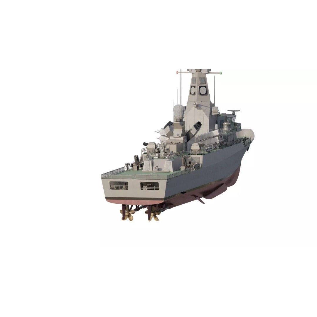 Advanced Corvette 3D Model – Military Watercraft, PBR Textured, Lumion Ready - View 6