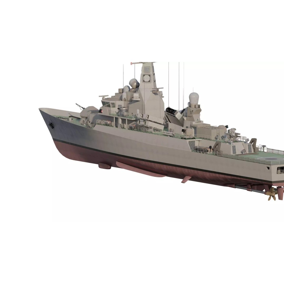 Advanced Corvette 3D Model – Military Watercraft, PBR Textured, Lumion Ready - View 8