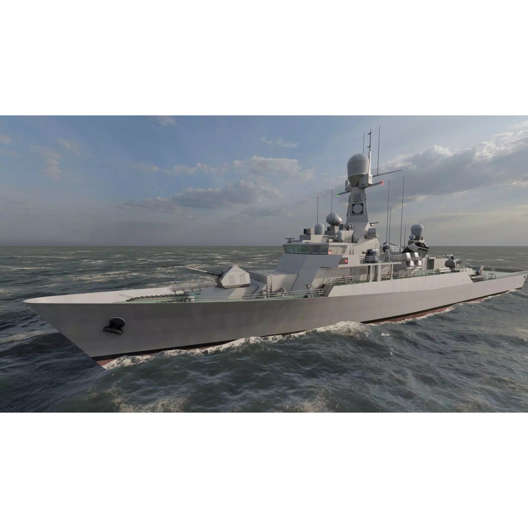Advanced Corvette 3D Model – Military Watercraft, PBR Textured, Lumion Ready - View 9
