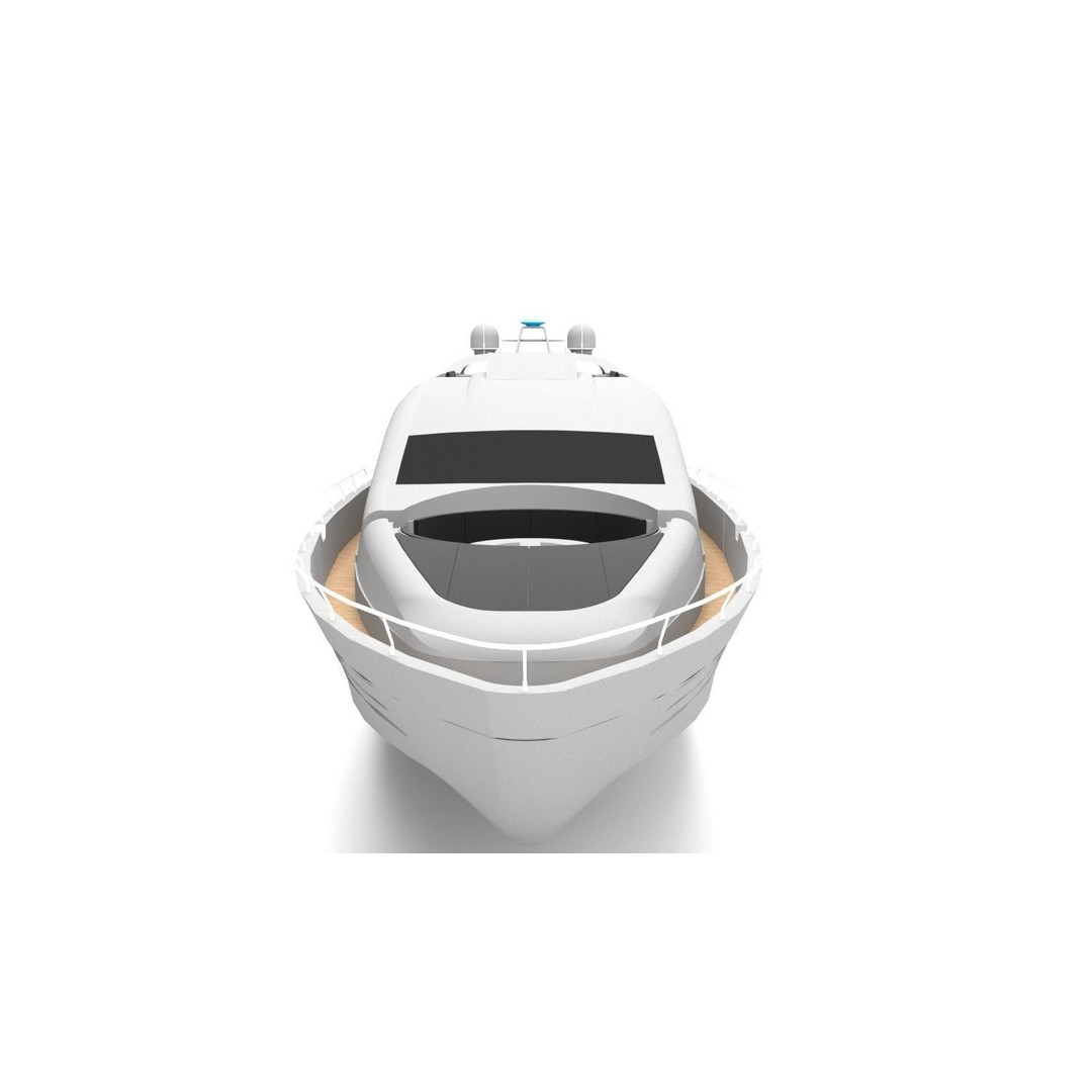 Muse Moran 3D Model – Luxury Yacht, Game-Ready FBX Asset - View 10