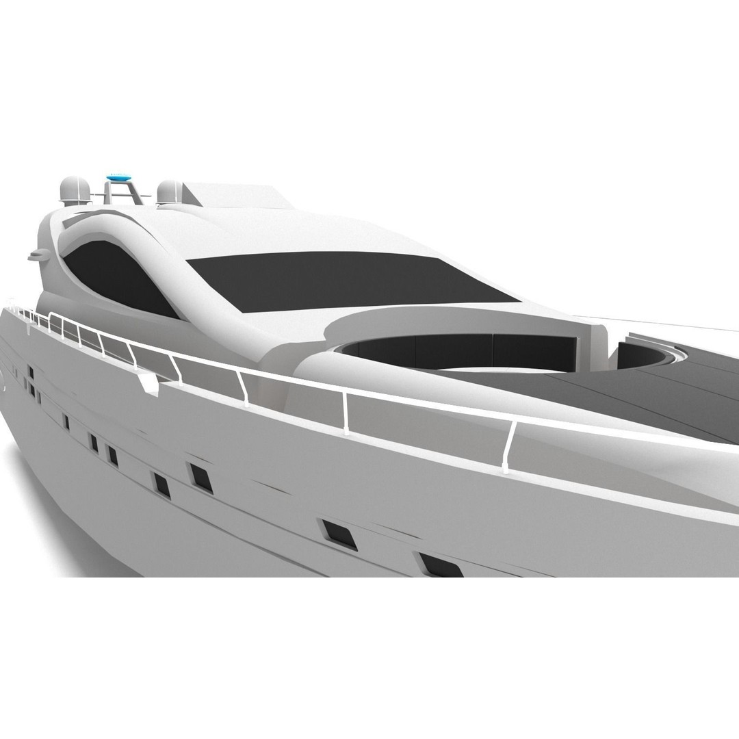 Muse Moran 3D Model – Luxury Yacht, Game-Ready FBX Asset - View 11