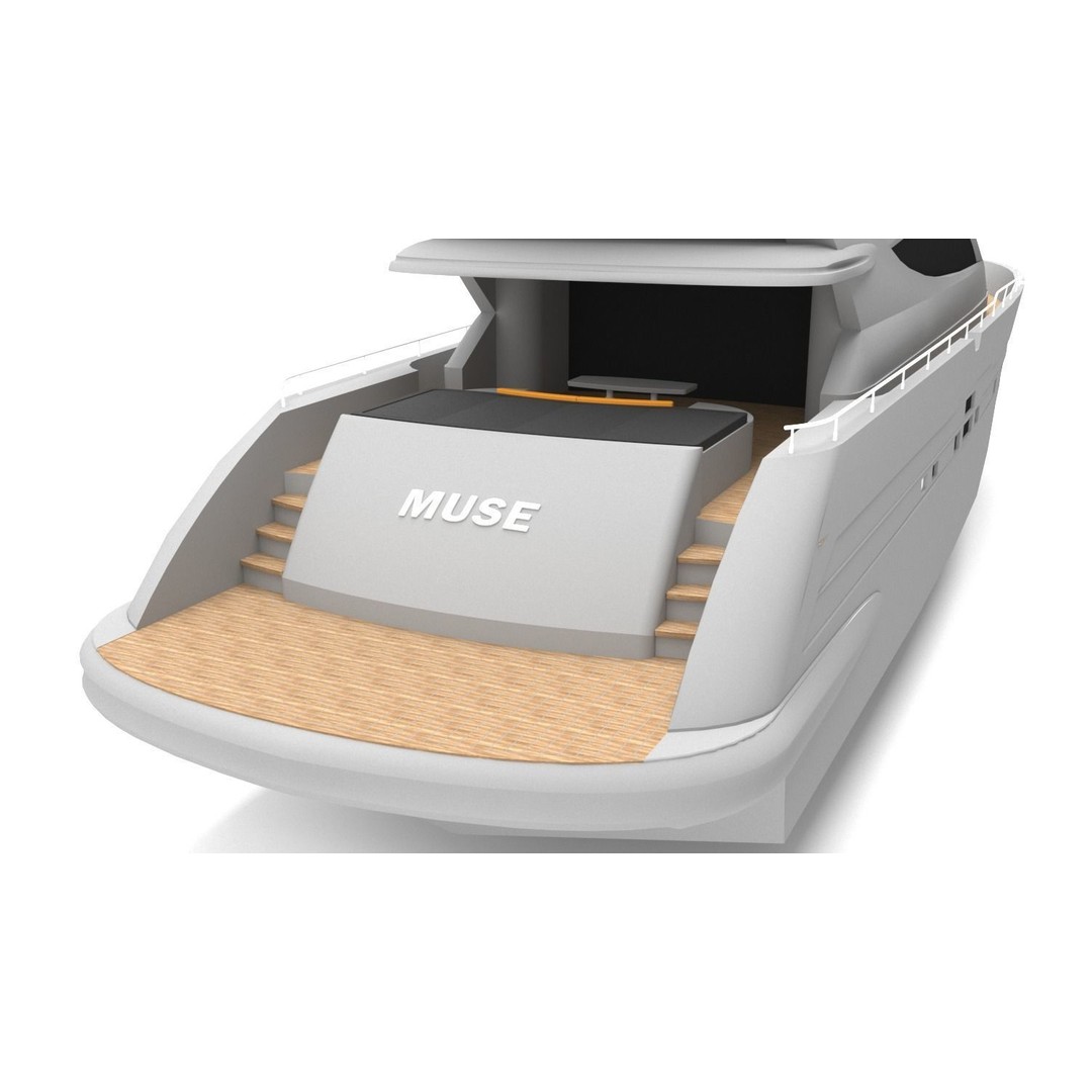 Muse Moran 3D Model – Luxury Yacht, Game-Ready FBX Asset - View 12