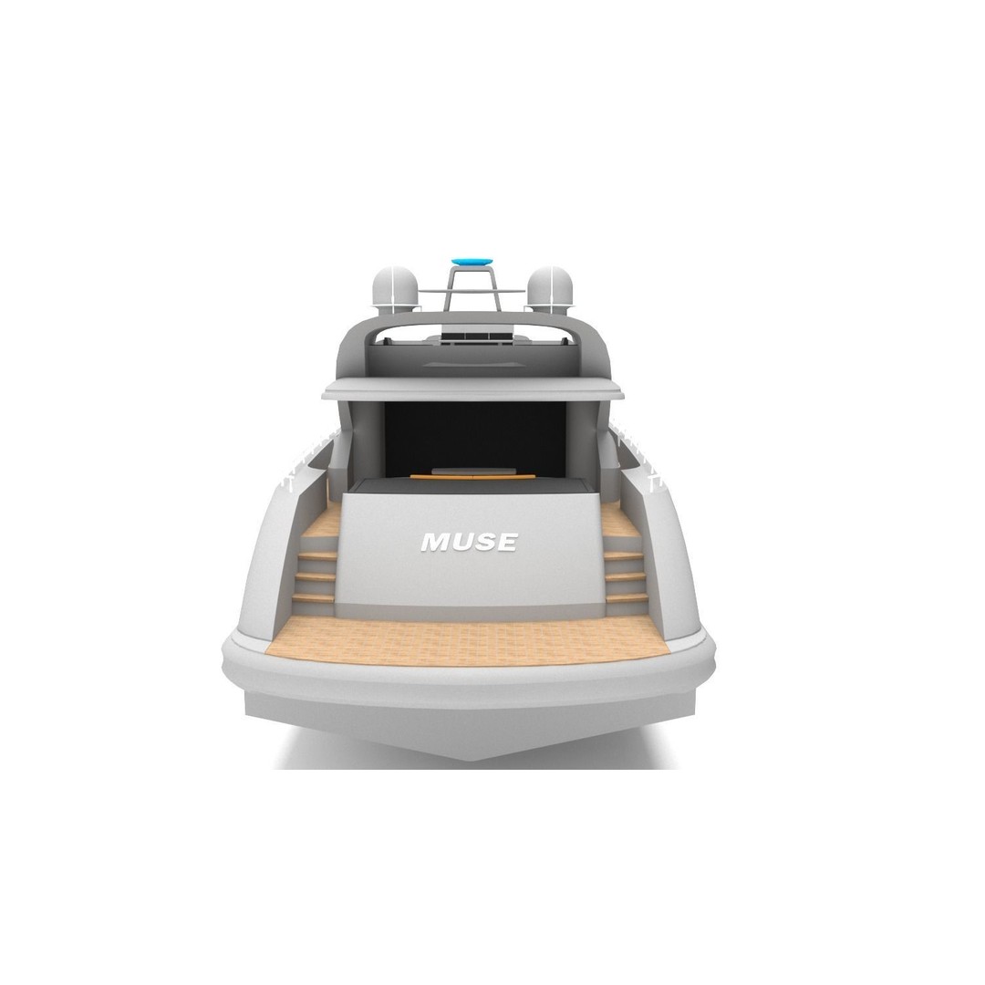 Muse Moran 3D Model – Luxury Yacht, Game-Ready FBX Asset - View 9