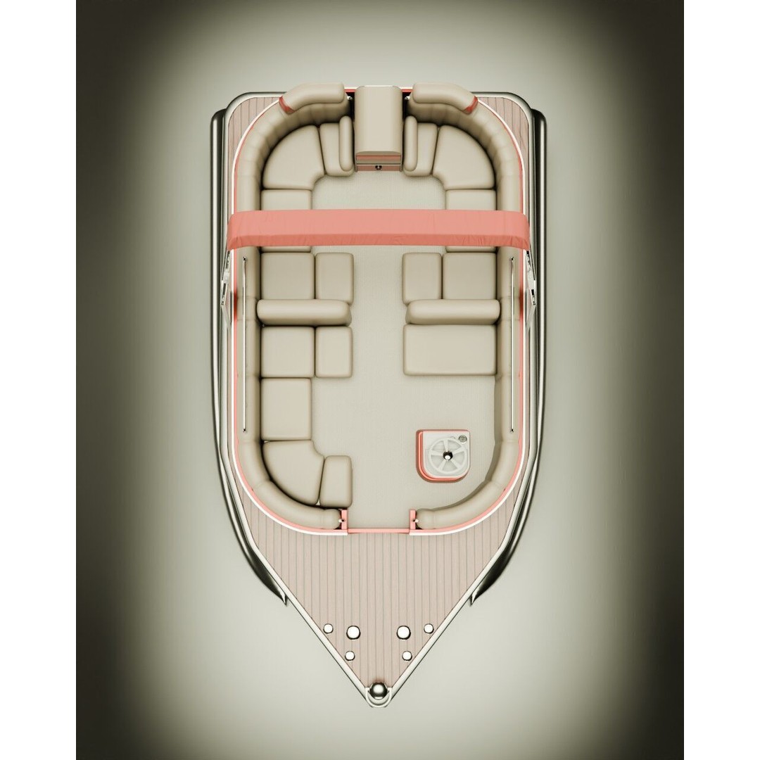 SunCruiser Luxury Performance Pontoon 3D Model – Low Poly PBR Boat, FBX - View 10