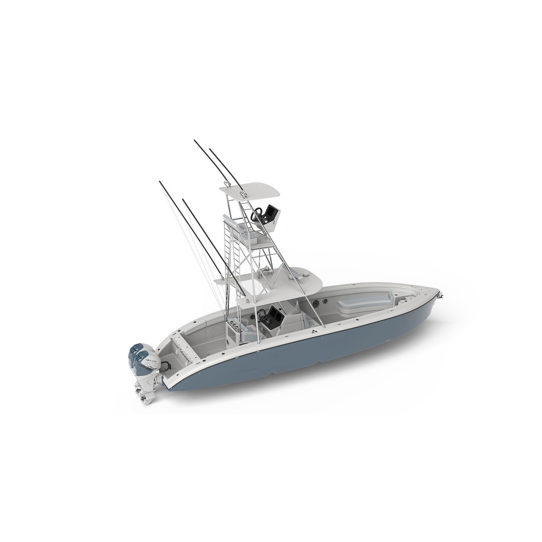 Sport Fishing Boat 3D Model – High Quality PBR Textured, FBX, Blender - View 7