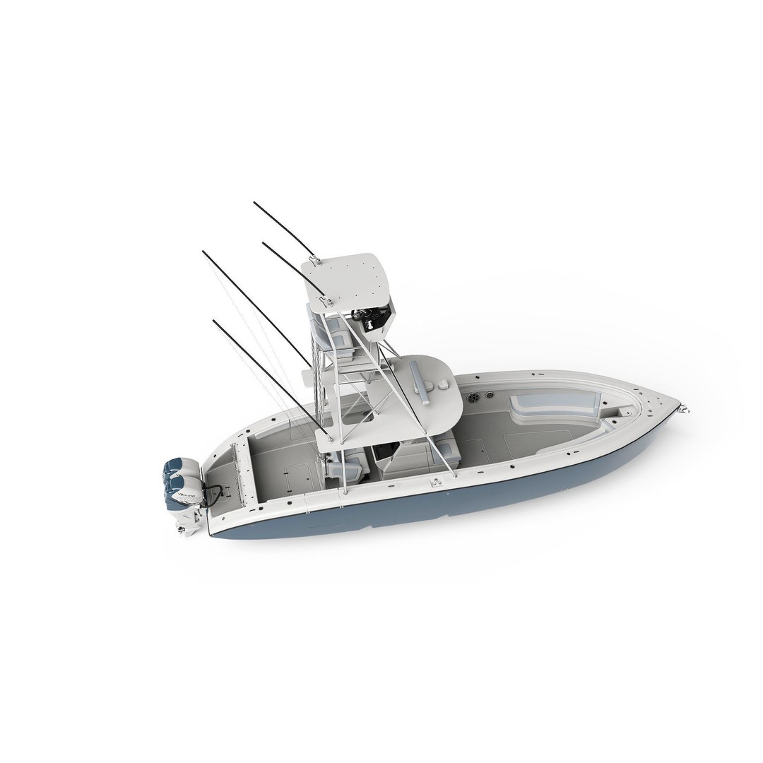 Sport Fishing Boat 3D Model – High Quality PBR Textured, FBX, Blender - View 8