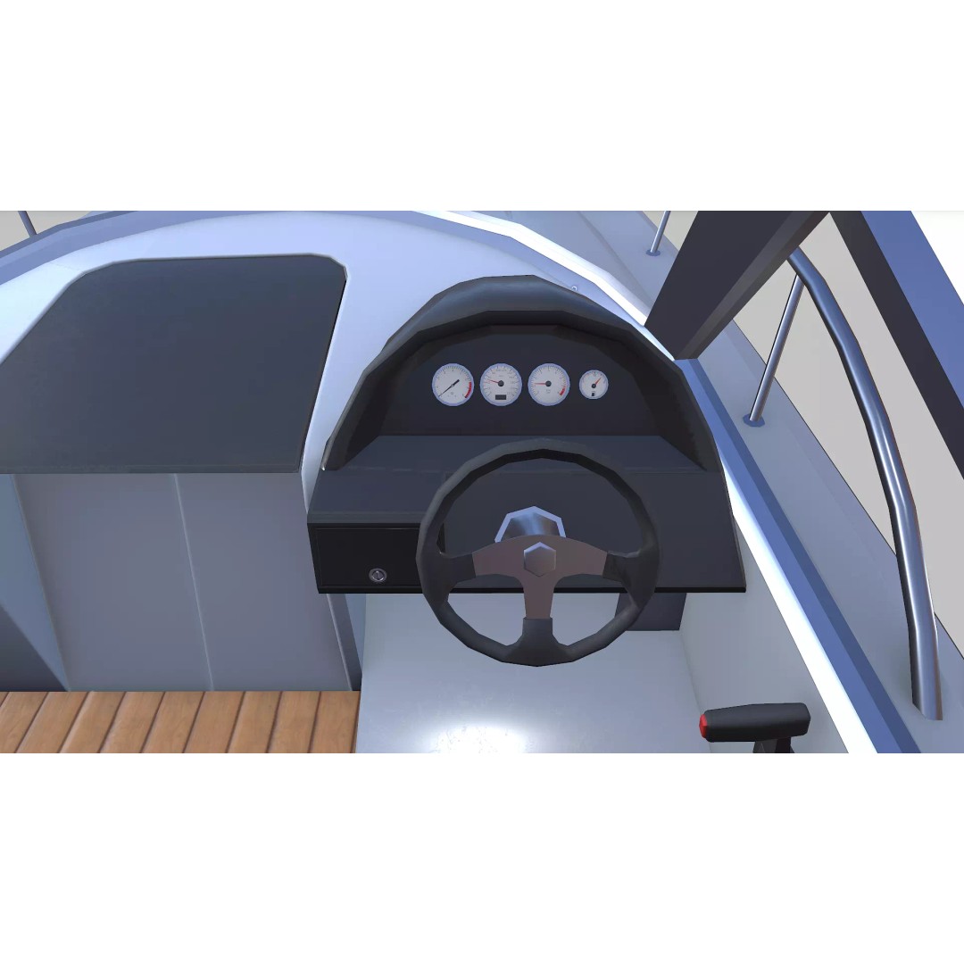 Speedboat 3D Model – Low Poly PBR Game Asset, FBX, OBJ - View 16