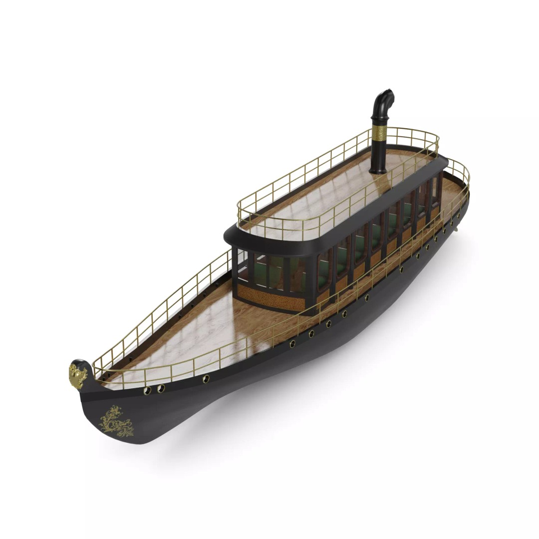 Cabin Cruiser 3D Model – Luxury Watercraft with PBR Textures, FBX