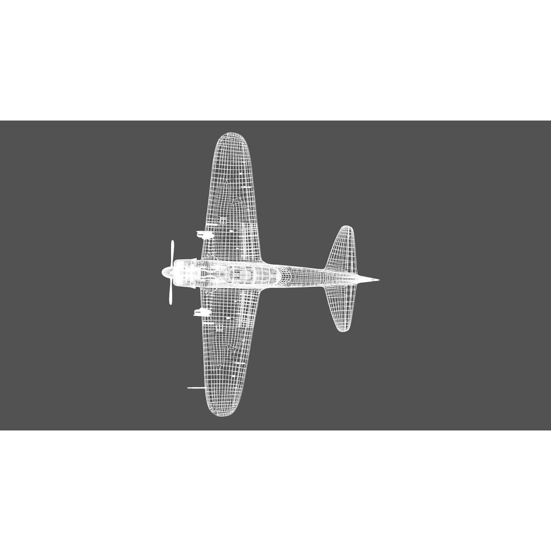 Mitsubishi A6M Zero - Low-Poly Game-Ready 3D Model - View 24