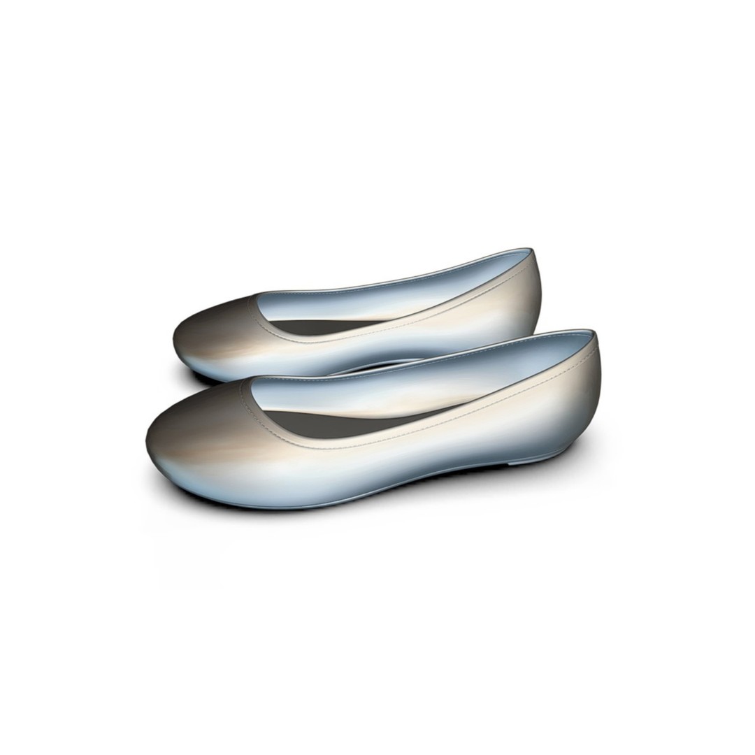 Stylish Women’s and Girls’ Shoes 3D Model – Fashionable Footwear Collection, FBX - View 10