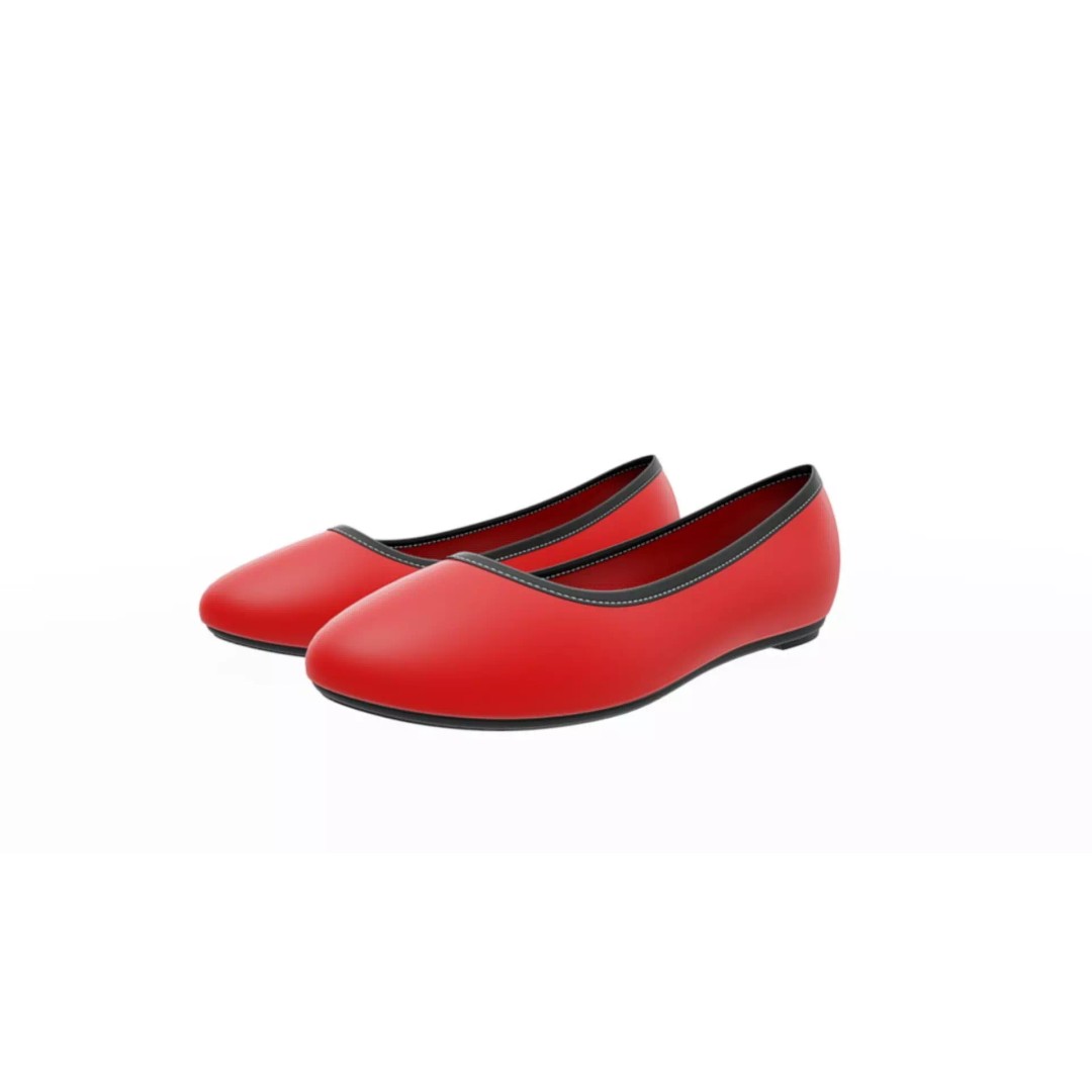 Stylish Women’s and Girls’ Shoes 3D Model – Fashionable Footwear Collection, FBX - View 2