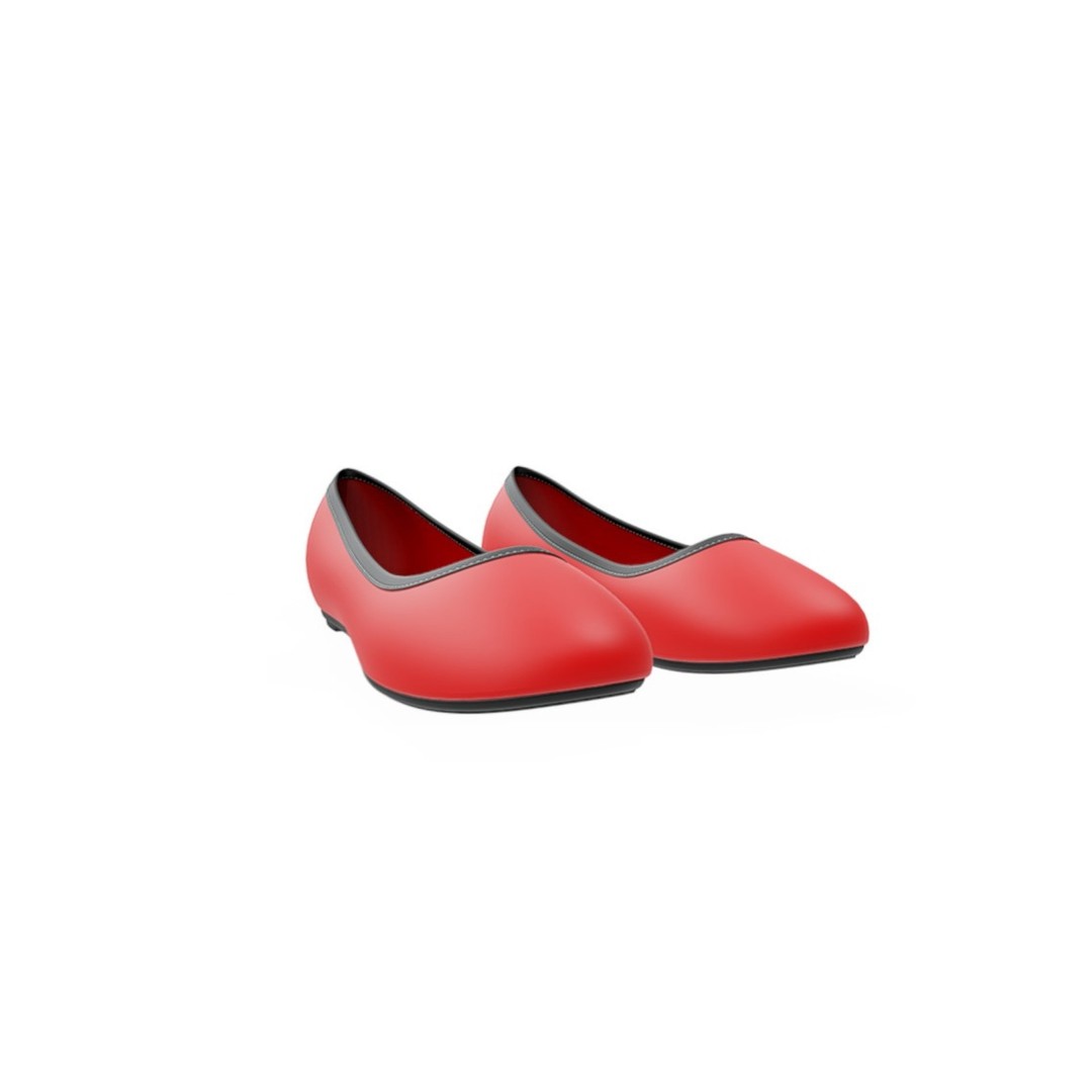 Stylish Women’s and Girls’ Shoes 3D Model – Fashionable Footwear Collection, FBX - View 3
