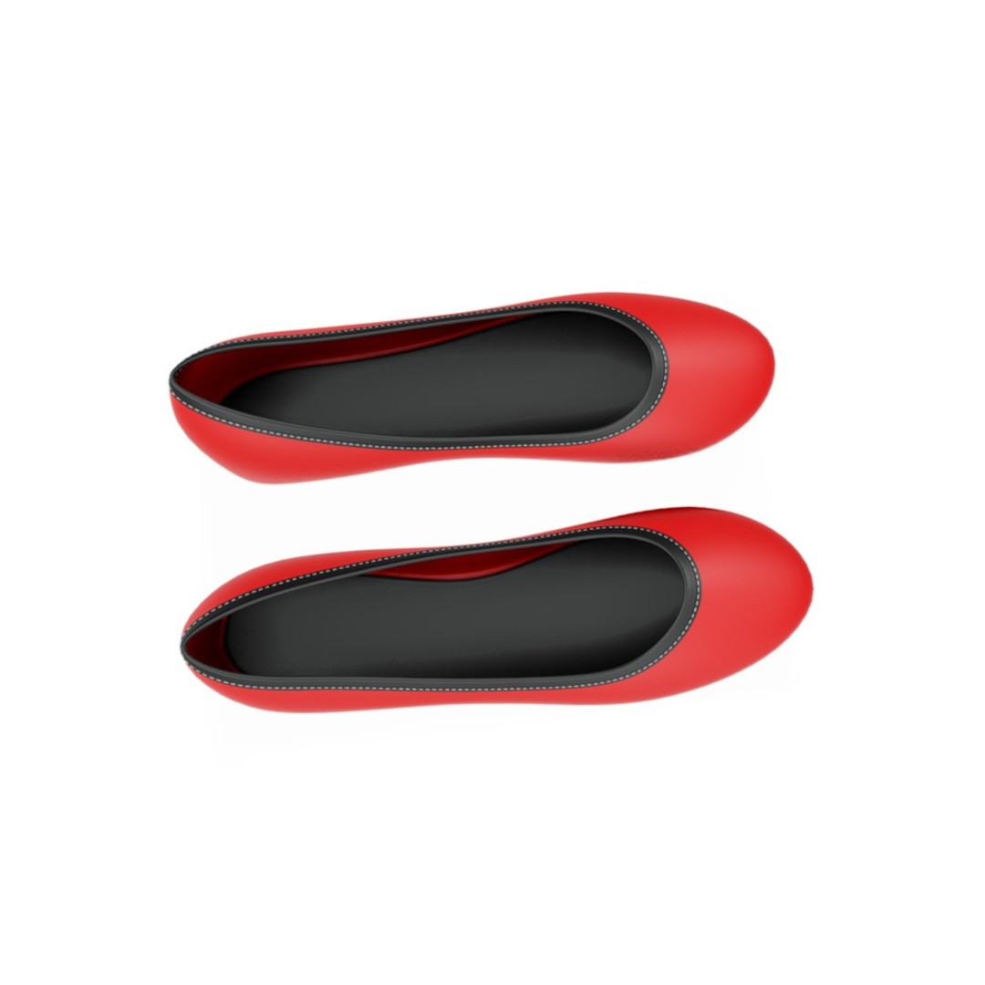 Stylish Women’s and Girls’ Shoes 3D Model – Fashionable Footwear Collection, FBX - View 5