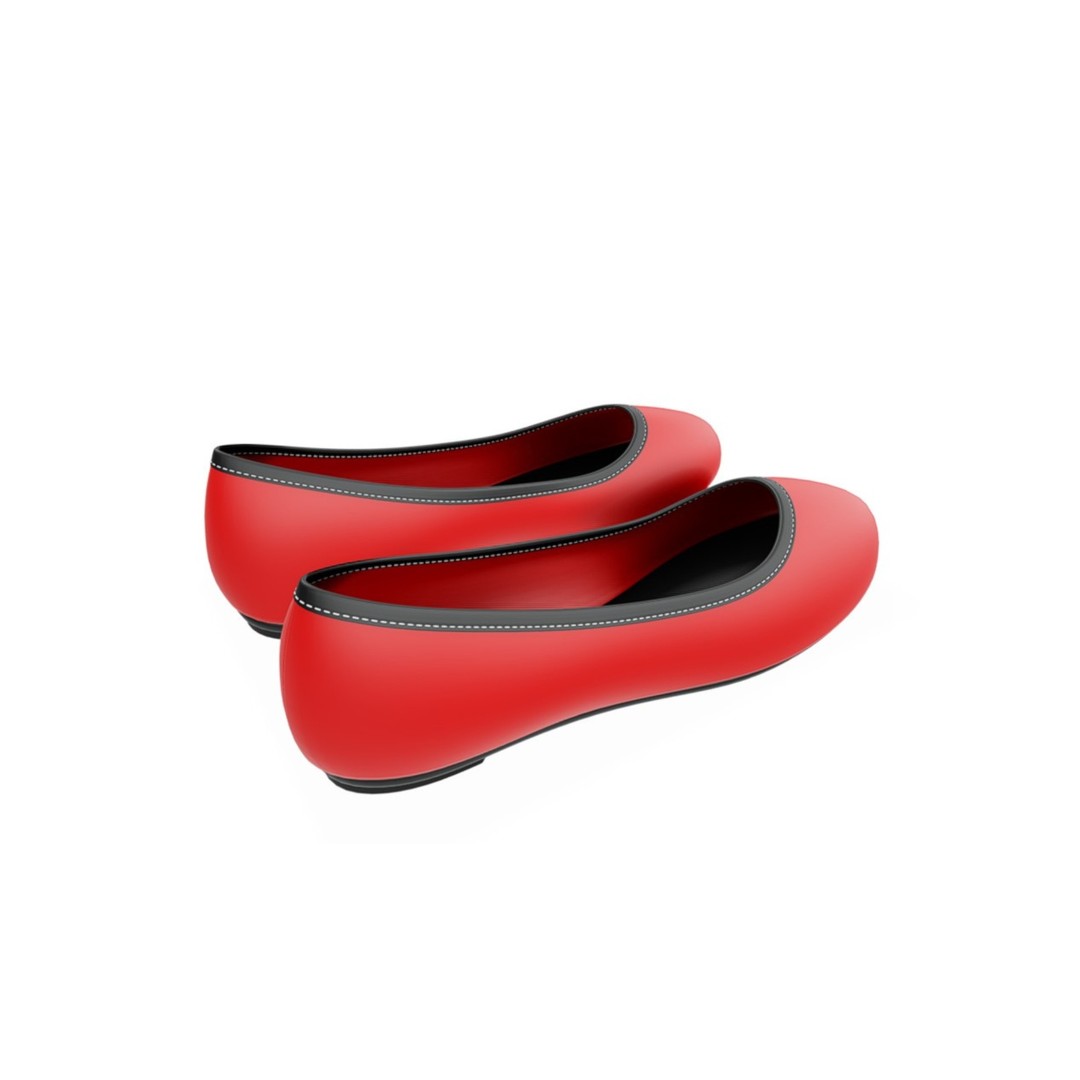 Stylish Women’s and Girls’ Shoes 3D Model – Fashionable Footwear Collection, FBX - View 6