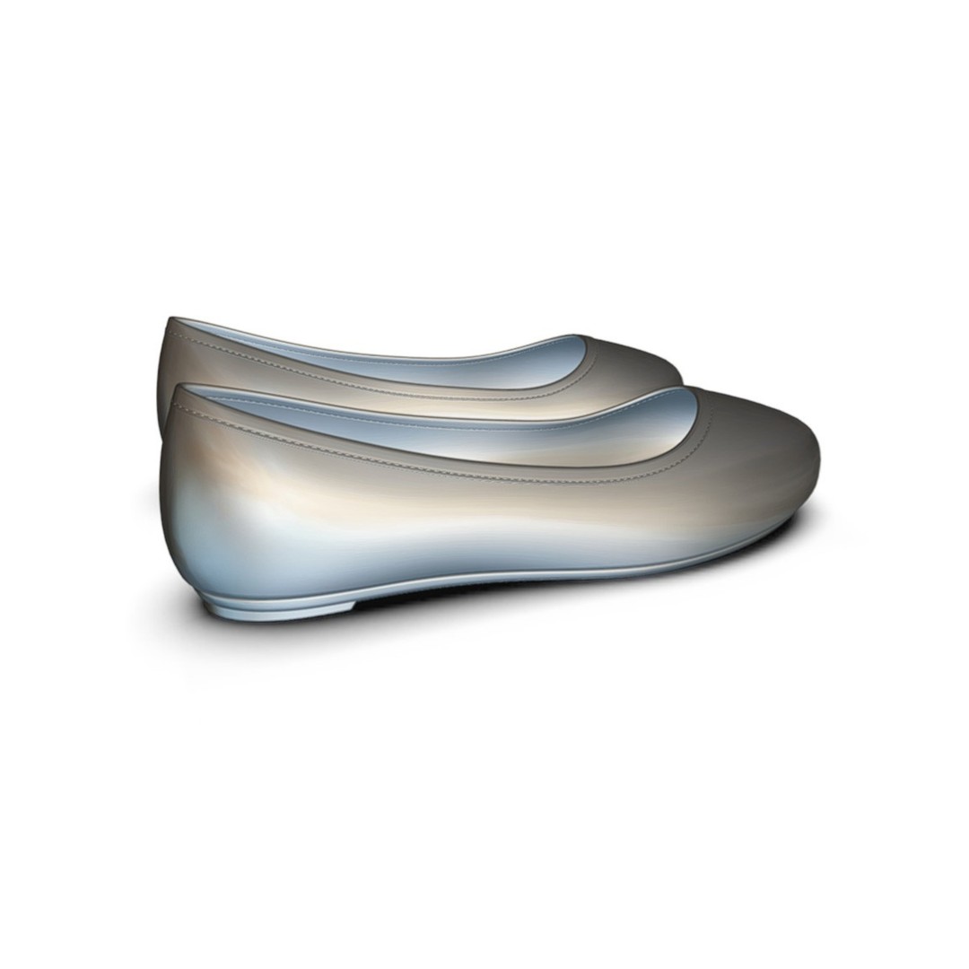 Stylish Women’s and Girls’ Shoes 3D Model – Fashionable Footwear Collection, FBX - View 8
